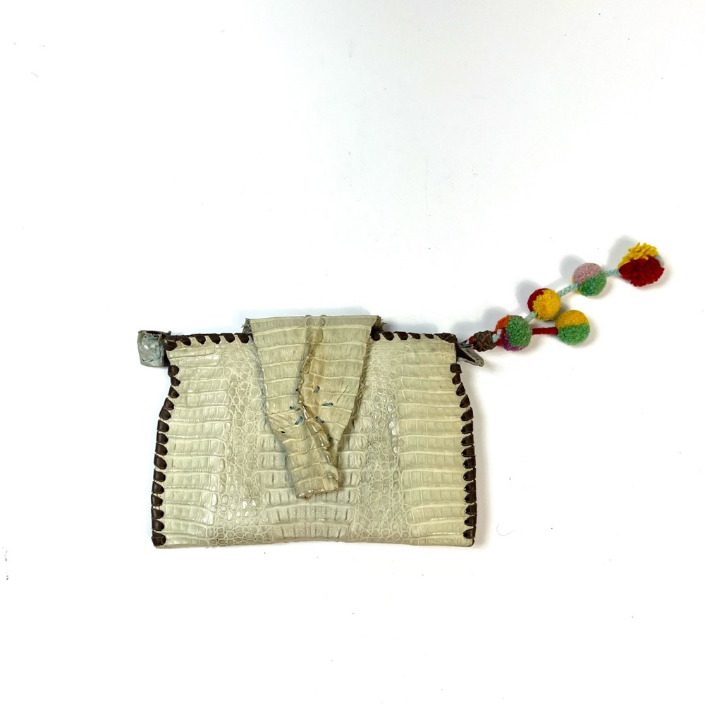 Alligator skin pouch vtg